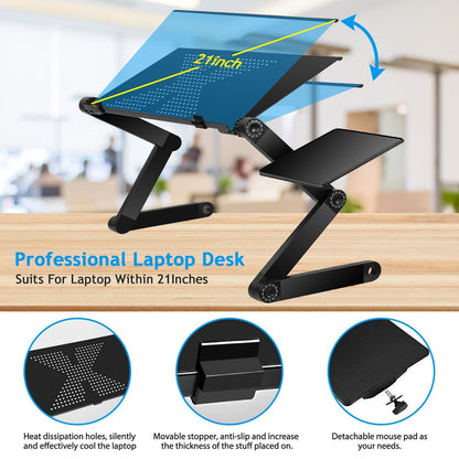 Skorter | Folding Laptop Table Bed Notebook Desk with Mouse Pad