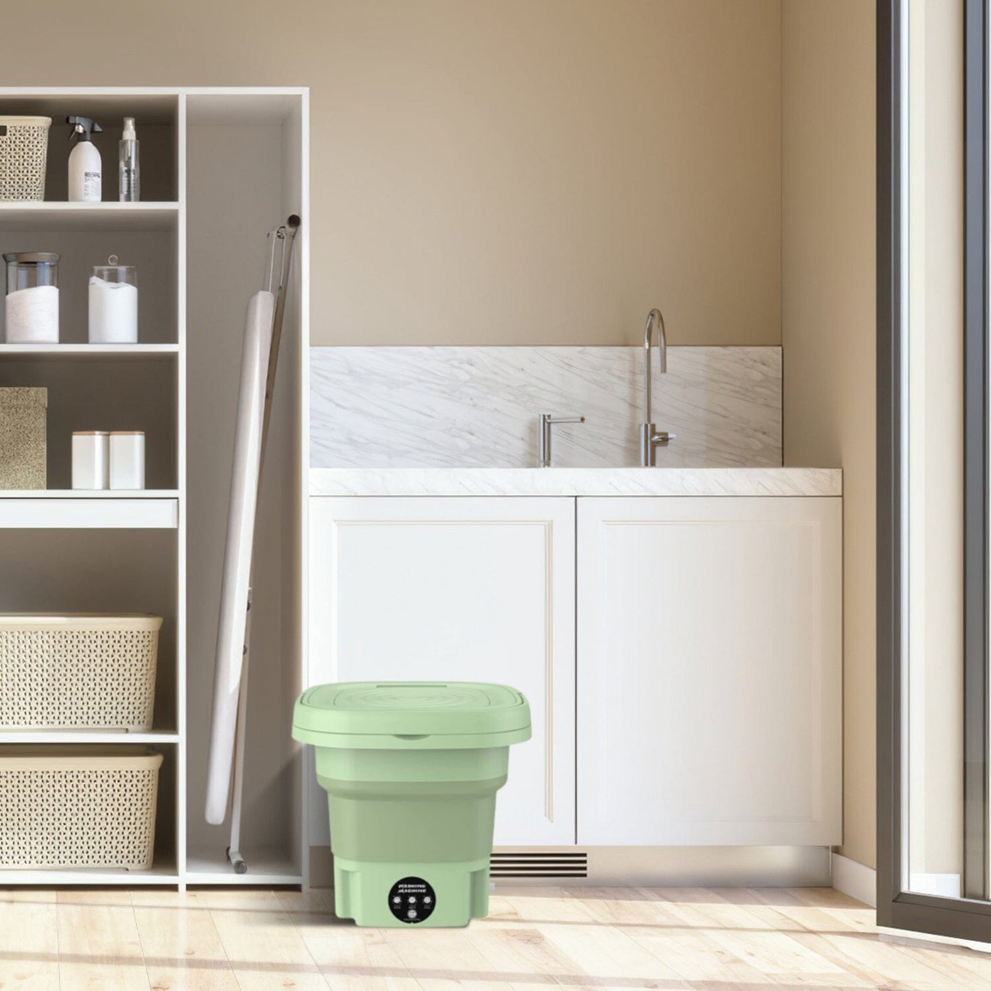 Skorter | Foldable Washing Machine with Removable Drain Basket