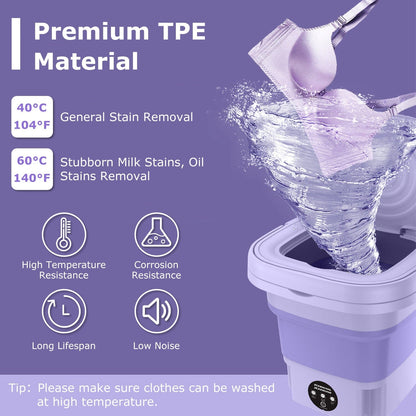 Skorter | Foldable Washing Machine with Removable Drain Basket