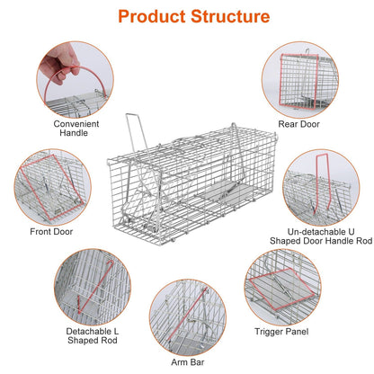 Skorter | Collapsible Rat Trap Cage Human Live Rodent Trap Cage