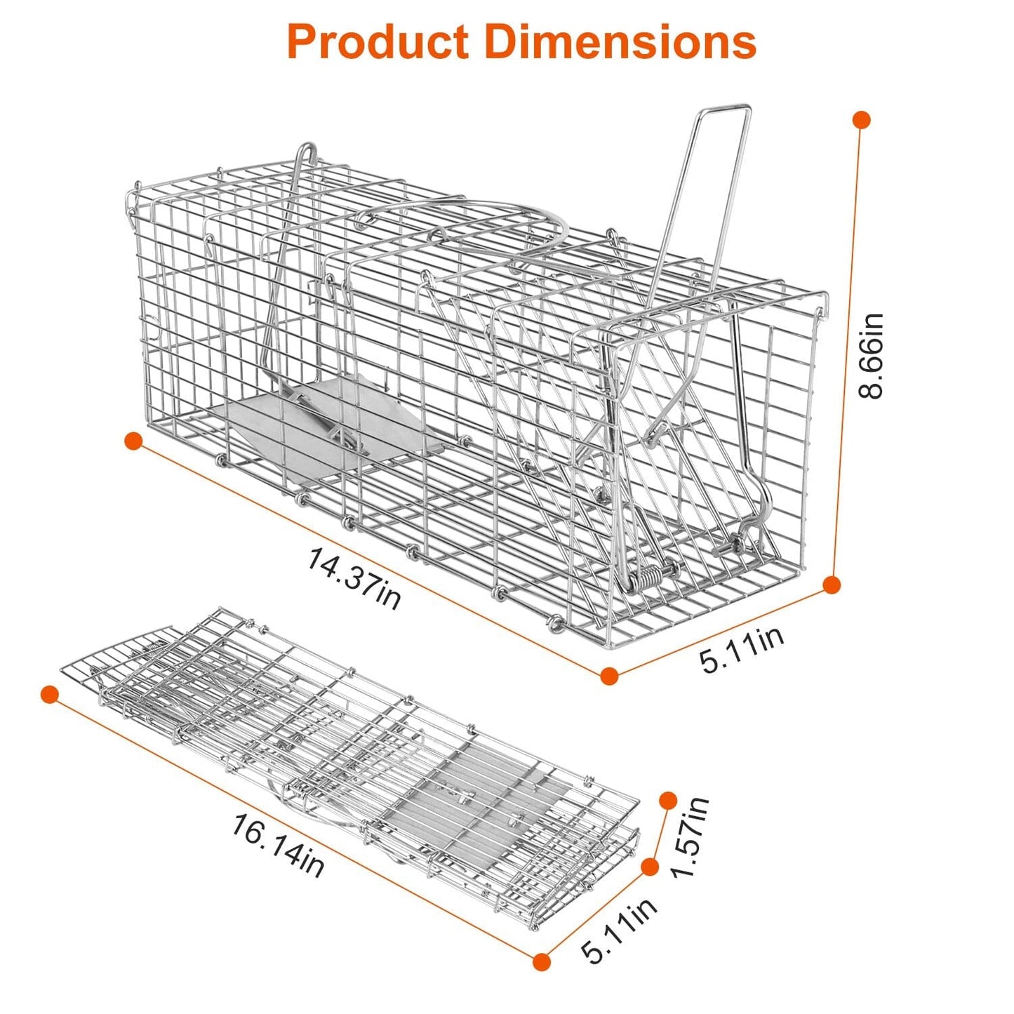 Skorter | Collapsible Rat Trap Cage Human Live Rodent Trap Cage