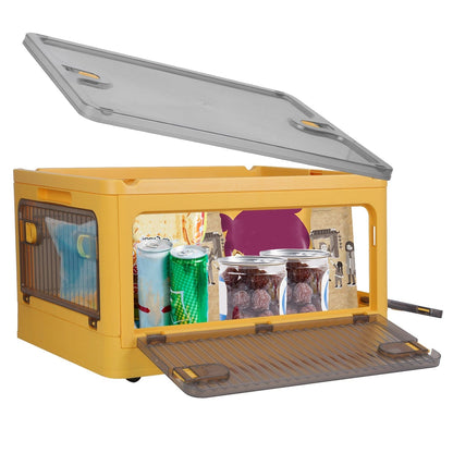 Skorter | Collapsible storage boxes with lid 4 doors collapsible stackable with lock