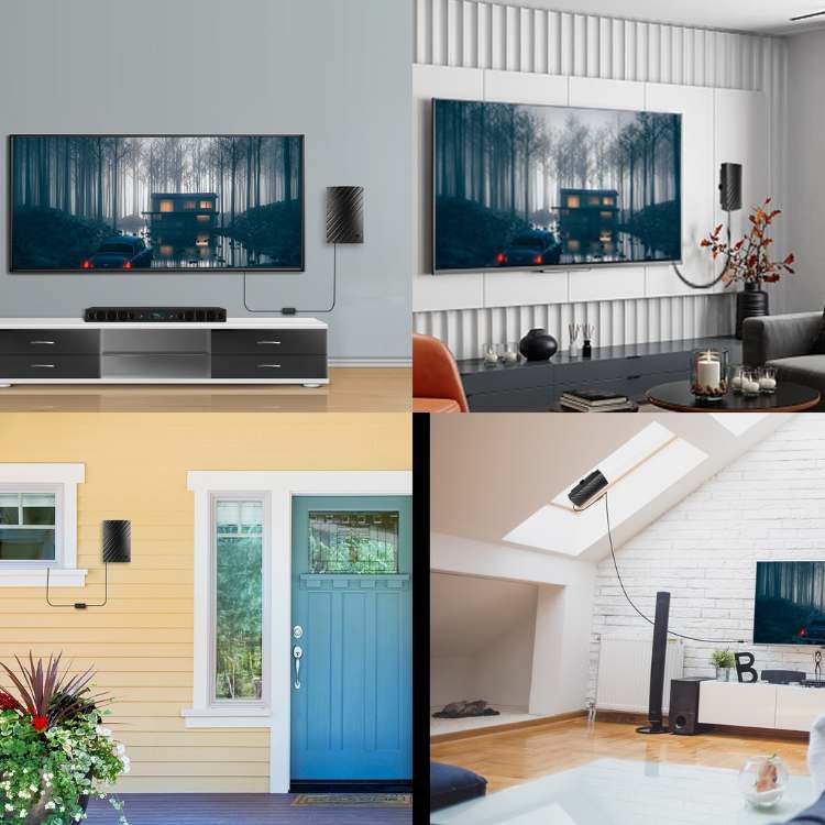 Skorter | 4K Indoor TV Aerial | 600-Mile Range, Easy Plug & Play Installation for Unlimited Free HD Channels