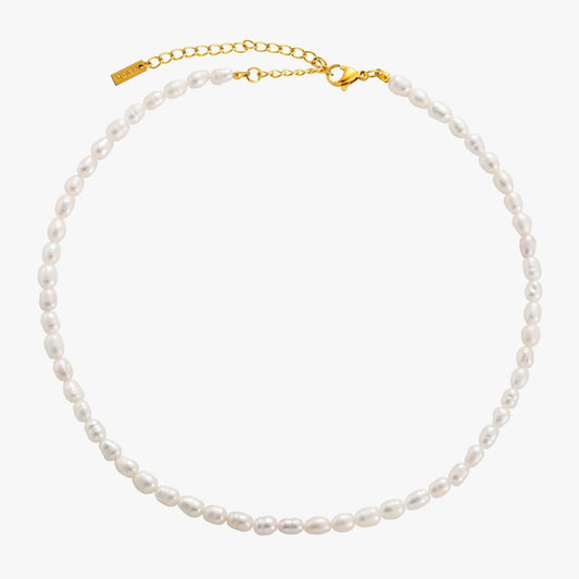 Skorter | Amélie Freshwater Pearl Choker Necklace with 18K Gold Coating