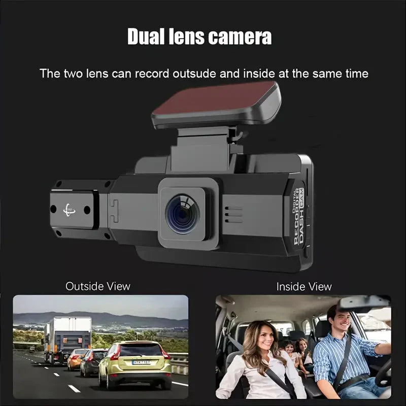 Skorter | Full HD 1080P Dual Car Dash Cam Night Mode with Front and Interior View