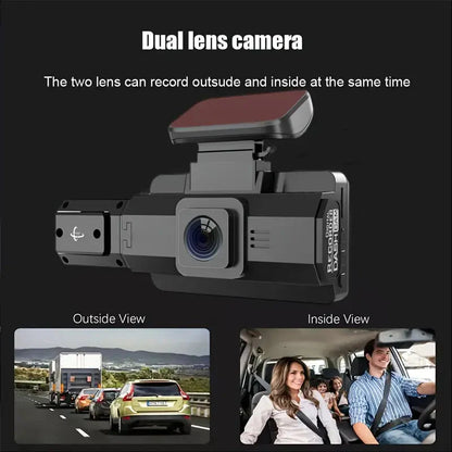 Skorter | Full HD 1080P Dual Car Dash Cam Night Mode with Front and Interior View