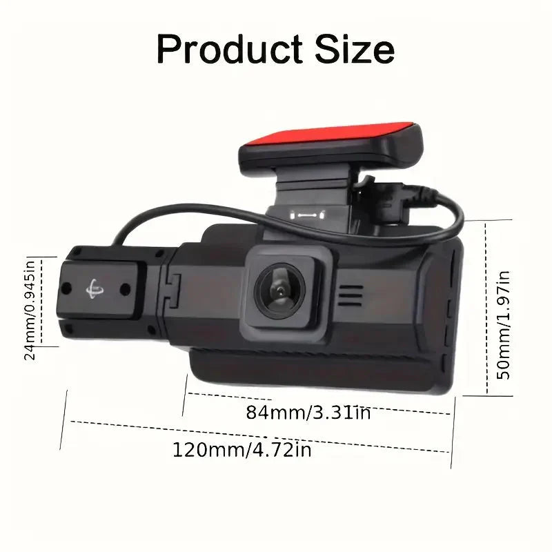 Skorter | Full HD 1080P Dual Car Dash Cam Night Mode with Front and Interior View