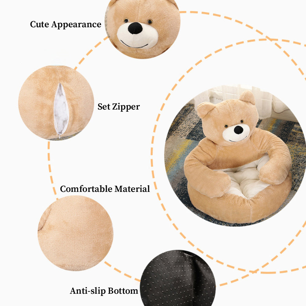 Skorter | Cute detachable cuddly bear cat bed