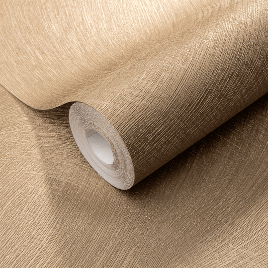 Skorter | Genoa Gold Metallic Swirled Abstract Lines Patterned Wallpaper