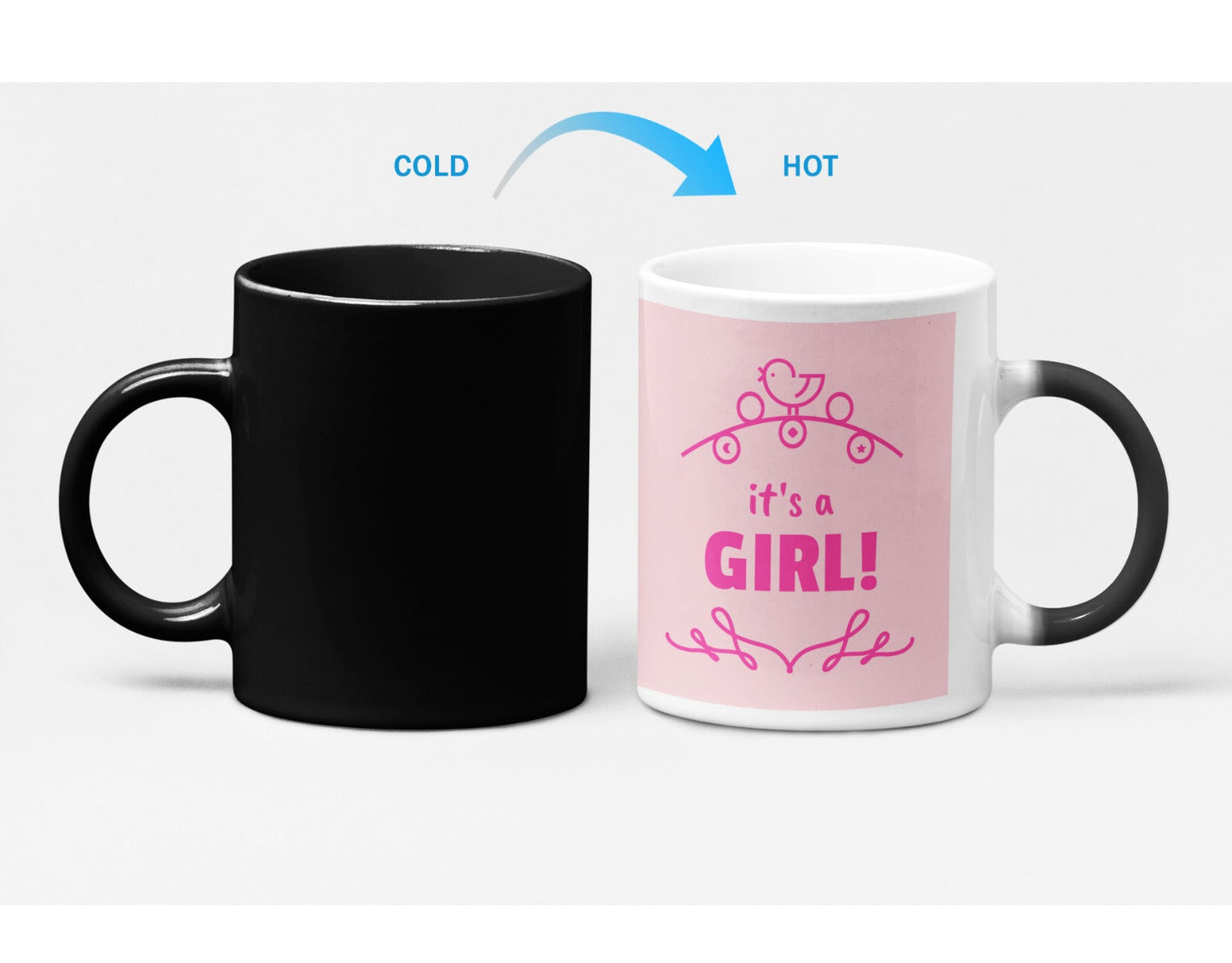 Skorter | a GIRL Baby Shower Heat Sensitive Color Changing Mug