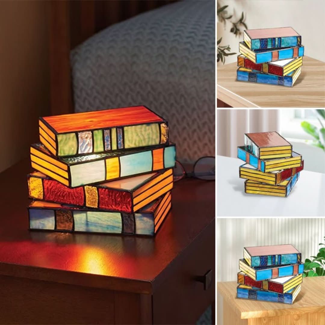 Skorter | Glass Stable Book Lamp | Painted