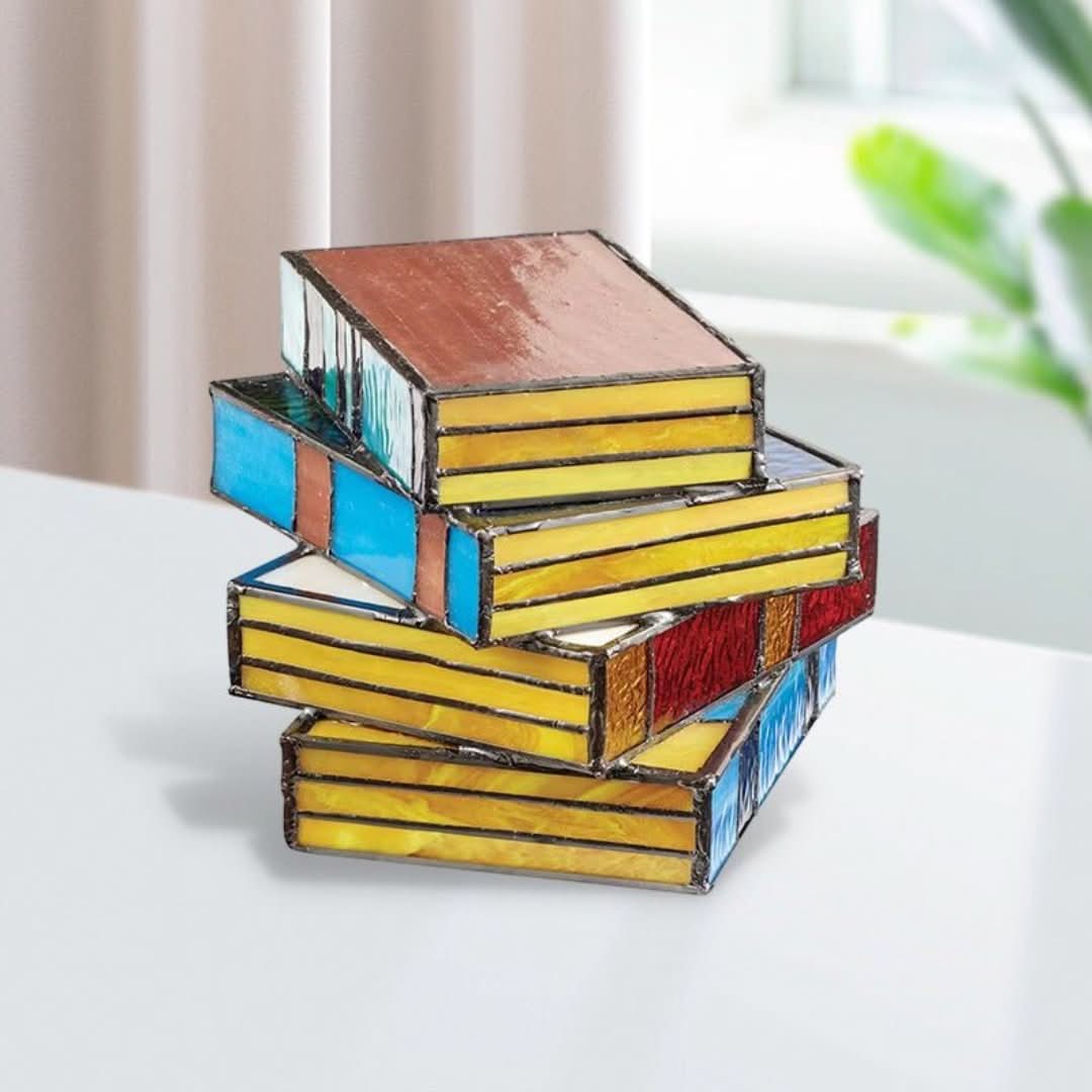 Skorter | Glass Stable Book Lamp | Painted