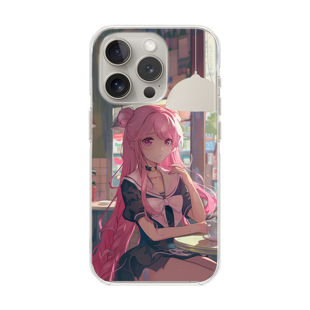 Skorter | Cafe Chilling Anime Girl Magnetic Case for iPhone