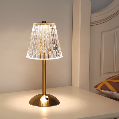 Skorter | Golden Crystal Table Lamp - Aurora Luxe