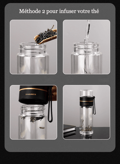 Skorter tea infuser in crystal clear glass