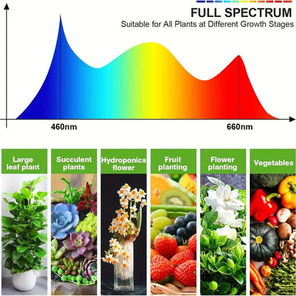 Skorter | Growth Light for Seed Starting Automatic ON & OFF Full Spectrum LED Plant Light with Timer