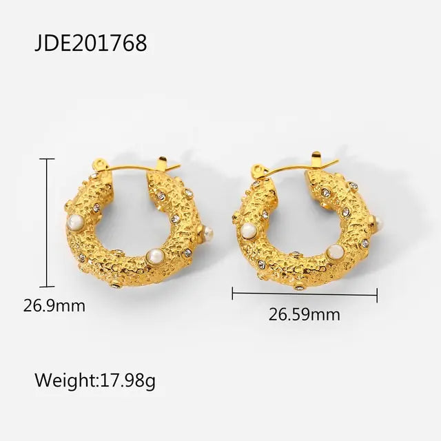 Skorter | 18K gold-plated hoops