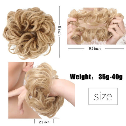Skorter | Stylemaker Messy And Curly Elastic Hair Bun Scrunchy Hair Extensions (New)