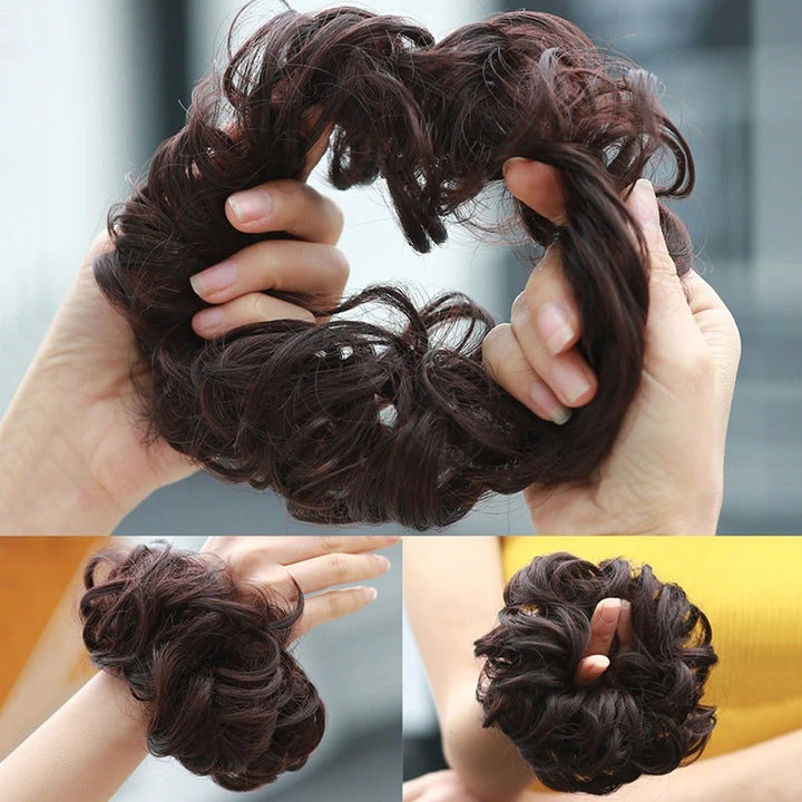 Skorter | Stylemaker Messy And Curly Elastic Hair Bun Scrunchy Hair Extensions (New)