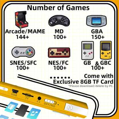 Skorter | Handheld Game Console 3.5 inch Mini Retro Game Player