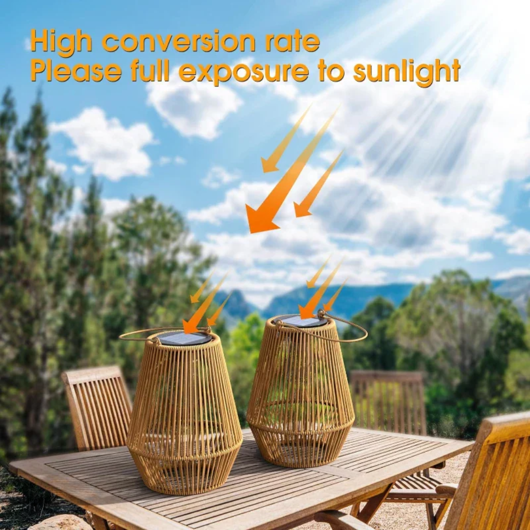 Skorter | Handwoven Waterproof Solar Garden Lamp - SunWeave