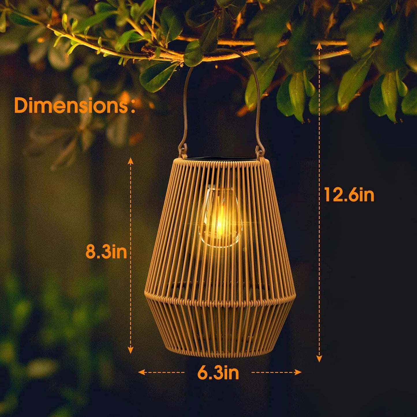 Skorter | Hanging Solar Weaved Lantern Sun Lamp Light Decoration