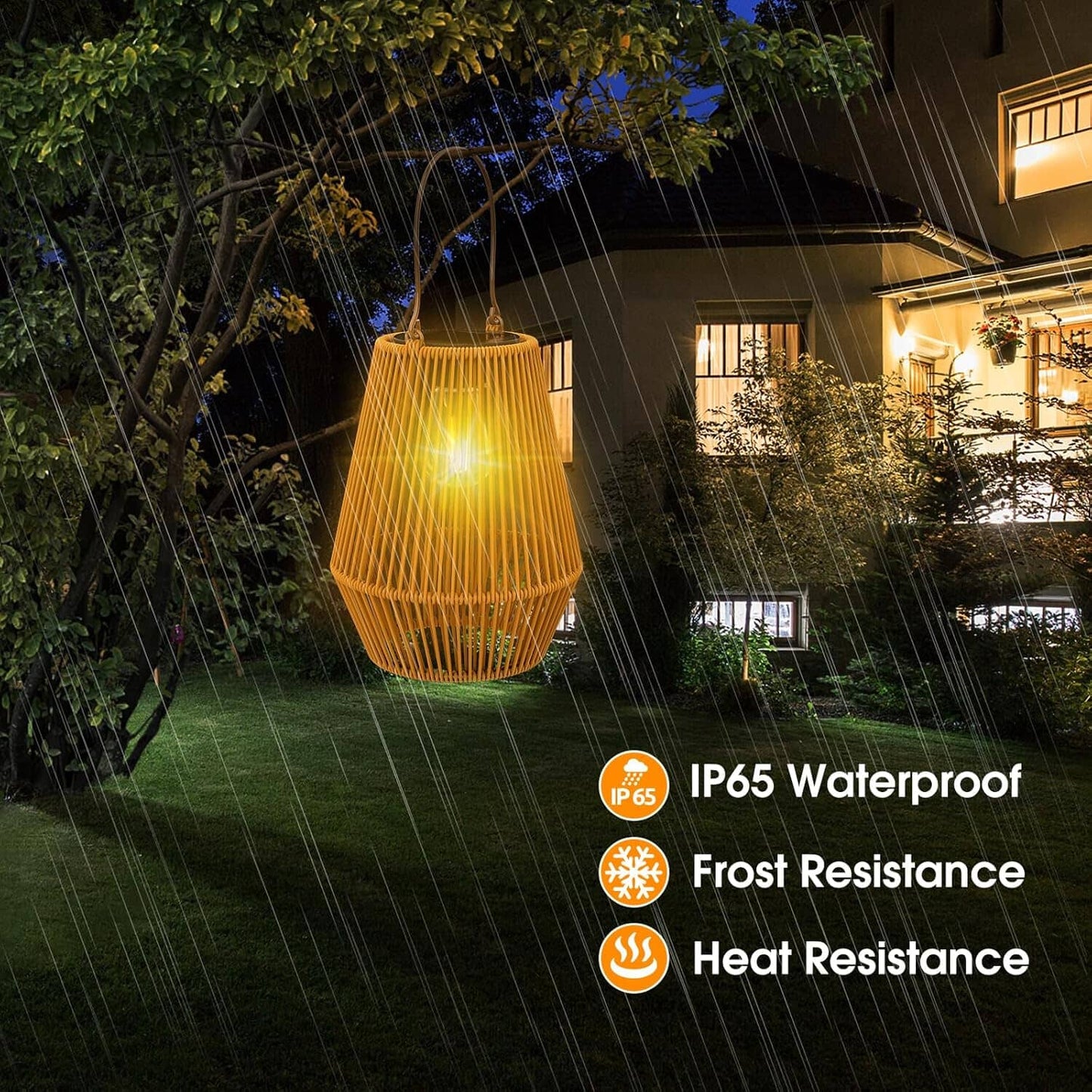 Skorter | Hanging Solar Weaved Lantern Sun Lamp Light Decoration