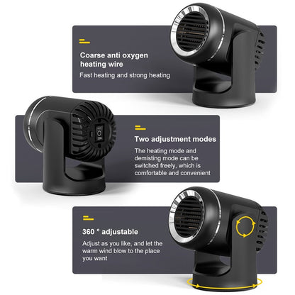 Skorter | 12V Portable Car Heater with 360° Rotation & Overheat Protection