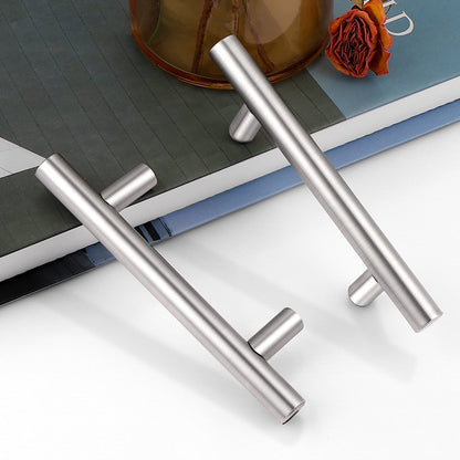 Skorter | Brushed Nickel Modern Stainless Steel Drawer Hardware T-Bar Handles