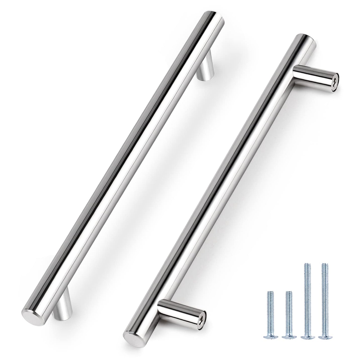 Skorter | Brushed Nickel Modern Stainless Steel Drawer Hardware T-Bar Handles