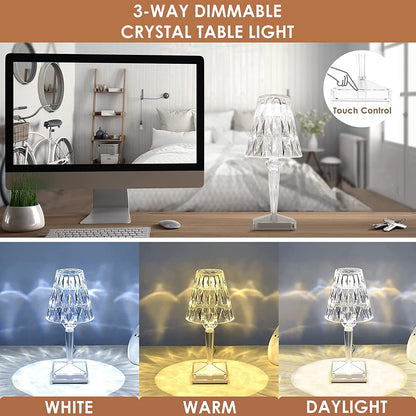 Skorter | CrystaLamp - LED Table Lamp made of Diamond Crystal