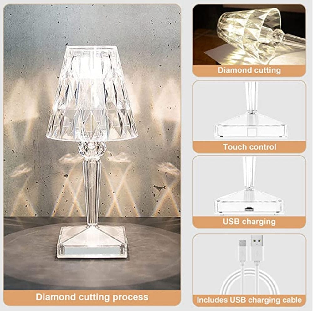 Skorter | CrystaLamp - LED Table Lamp made of Diamond Crystal