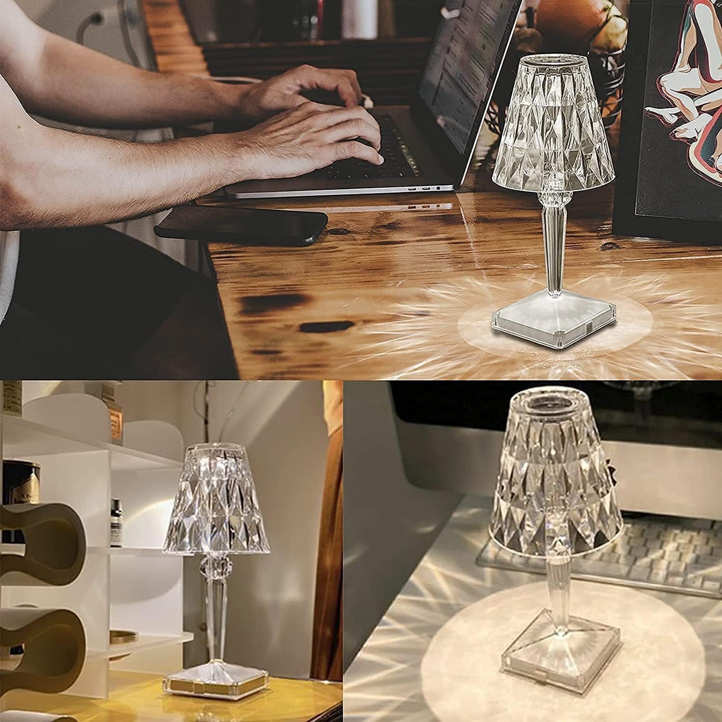 Skorter | CrystaLamp - LED Table Lamp made of Diamond Crystal