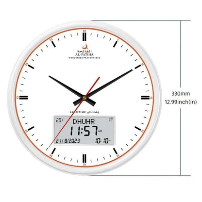 Skorter | PrayTime Smart Wall Clock – Azan & Hijri Calendar with Dual Display