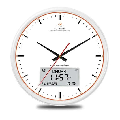 Skorter | PrayTime Smart Wall Clock – Azan & Hijri Calendar with Dual Display