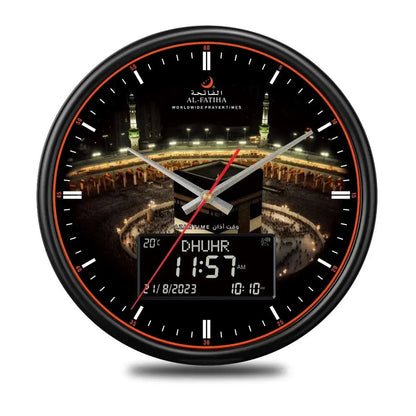 Skorter | PrayTime Smart Wall Clock – Azan & Hijri Calendar with Dual Display
