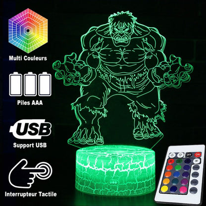 Skorter | 3D Lamp Marvel Hulk