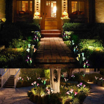 Skorter | Solar-powered Lilac Flower Lights