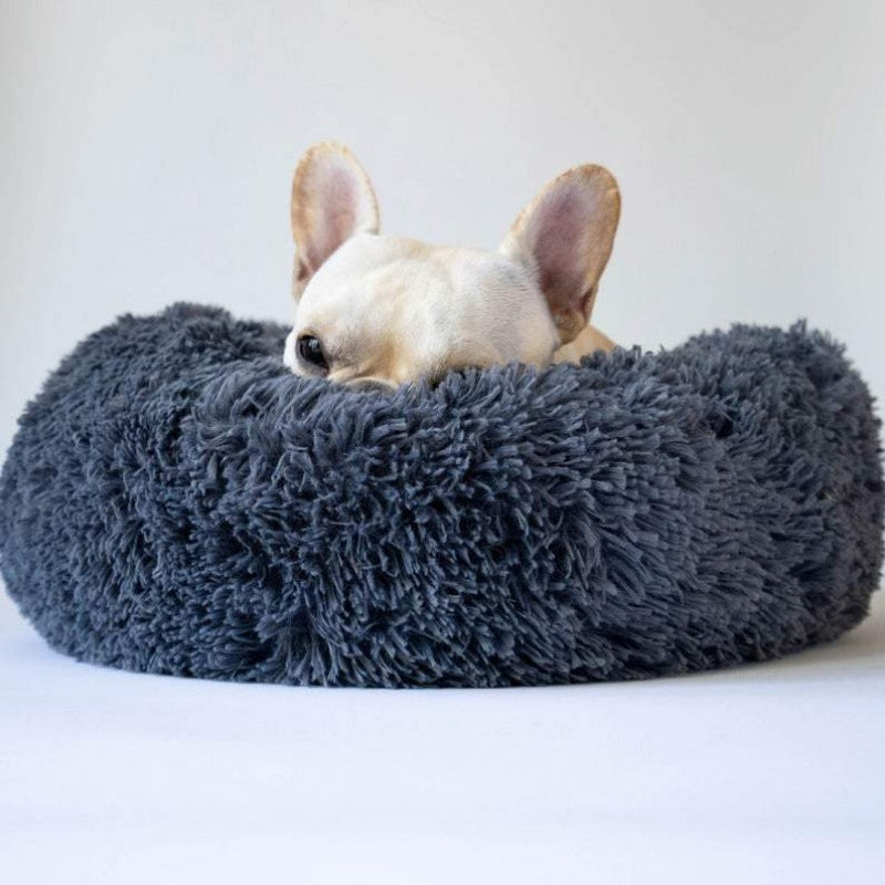 Skorter | Beef Plush Calming Donut Dog Bed for Small to Large Dogs
