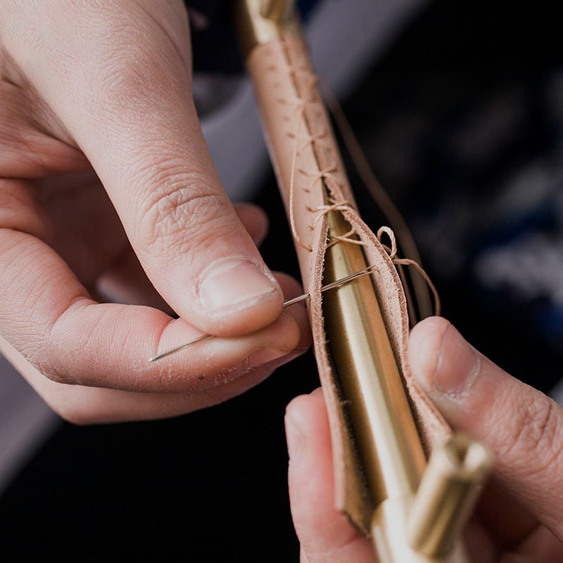 Skorter | Brass Solid Leather Handmade Cabinet Handles Drawer Inserts