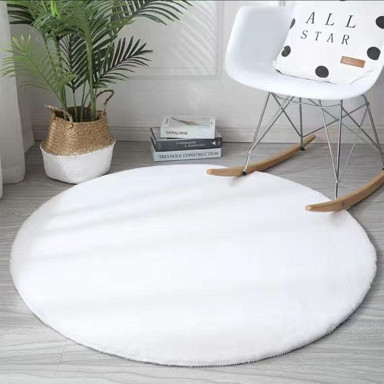 Skorter | Extra thick round fluffy faux fur microfiber blanket