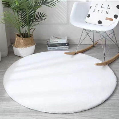 Skorter | Extra thick round fluffy faux fur microfiber blanket
