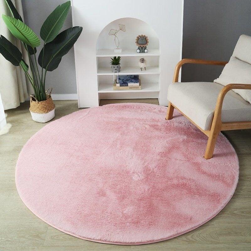 Skorter | Extra thick round fluffy faux fur microfiber blanket