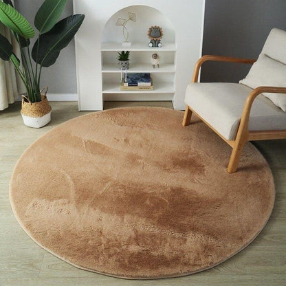 Skorter | Extra thick round fluffy faux fur microfiber blanket