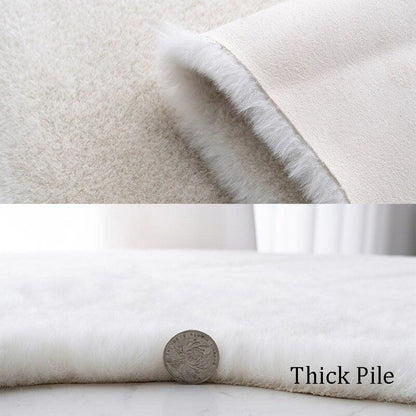 Skorter | Extra thick round fluffy faux fur microfiber blanket