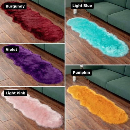 Skorter | Cozy Fluffy Fake Sheepskin Blanket in Cotton Candy Shape