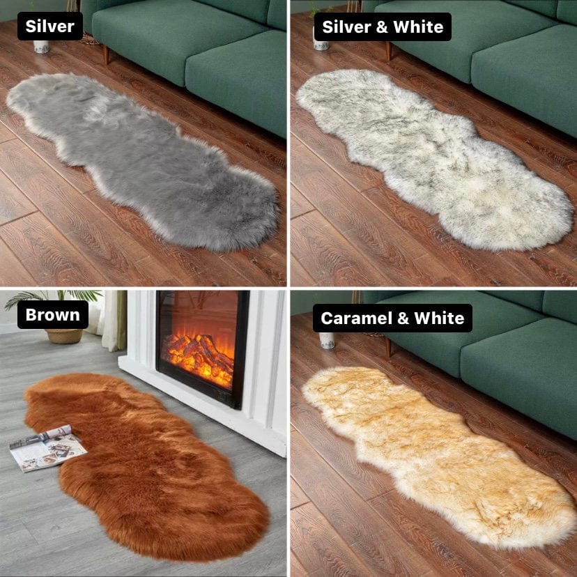 Skorter | Cozy Fluffy Fake Sheepskin Blanket in Cotton Candy Shape