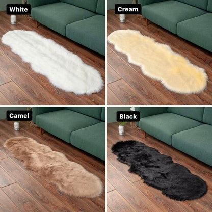Skorter | Cozy Fluffy Fake Sheepskin Blanket in Cotton Candy Shape