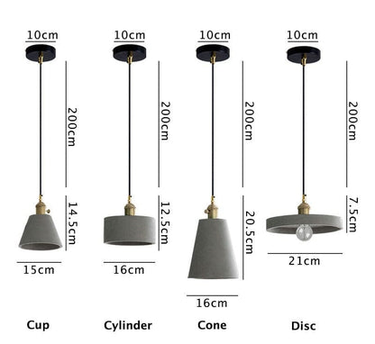 Skorter | Nordic Industrial Concrete Pendant Lamp