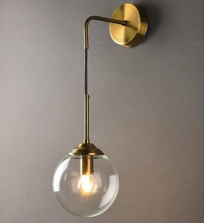 Skorter | Shiny LED Globe Wall Lamp in Modern & Contemporary Style - Hanging